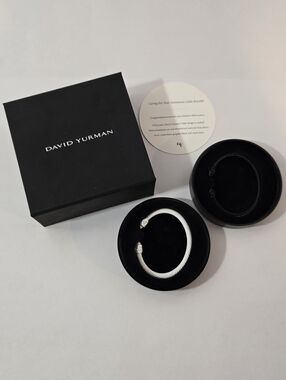 David Yurman, Renaissance Aluminum 5mm Cable Bracelets, Set of 2